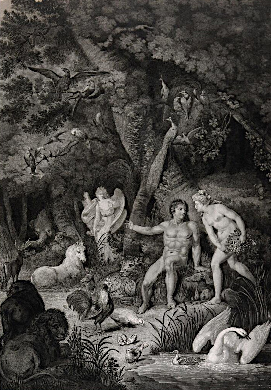 Raphael besucht Adam und Eva