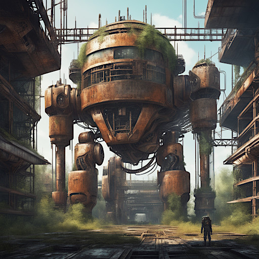 Verlassene Roboterfabrik